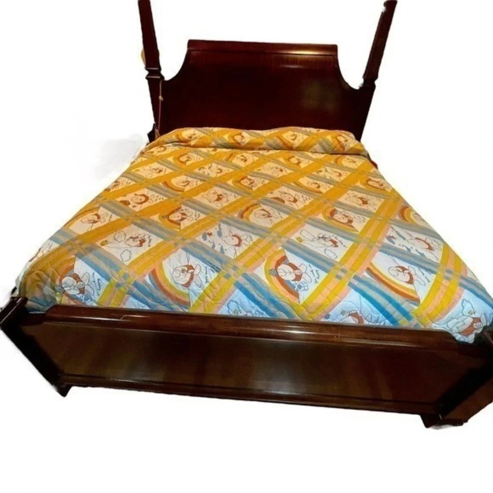 Springmaid‎ Ziggy Full Size Quilted Bedspread Kids Multicolor Vintage Rainbow